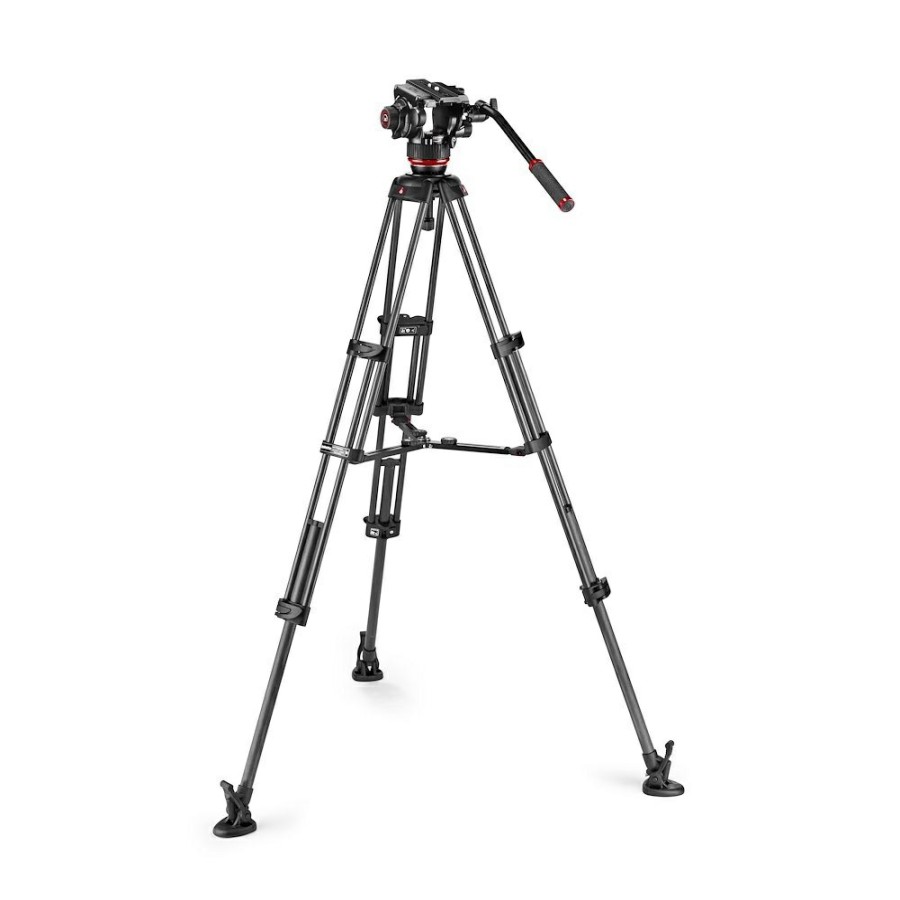 Statywy wideo Manfrotto | Zestaw Video 504X, Statyw Twin Carbon Ze Srodkowa Rozporka