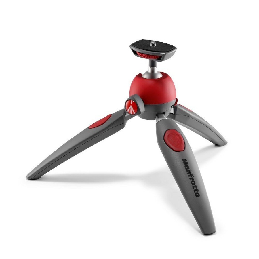 Smartfony, kamery sportowe i drony Manfrotto | Pixi Evo Statyw Czerwony