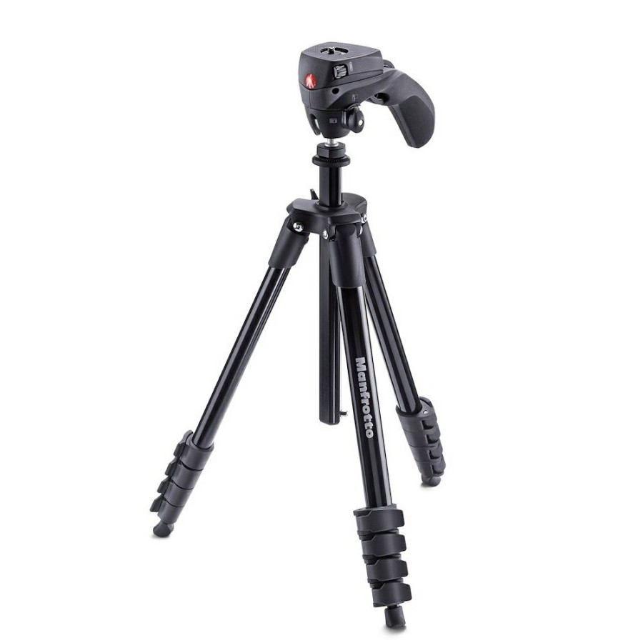 APARAT Manfrotto | Compact Action Statyw Z Glowica Foto-Wideo, Czarny